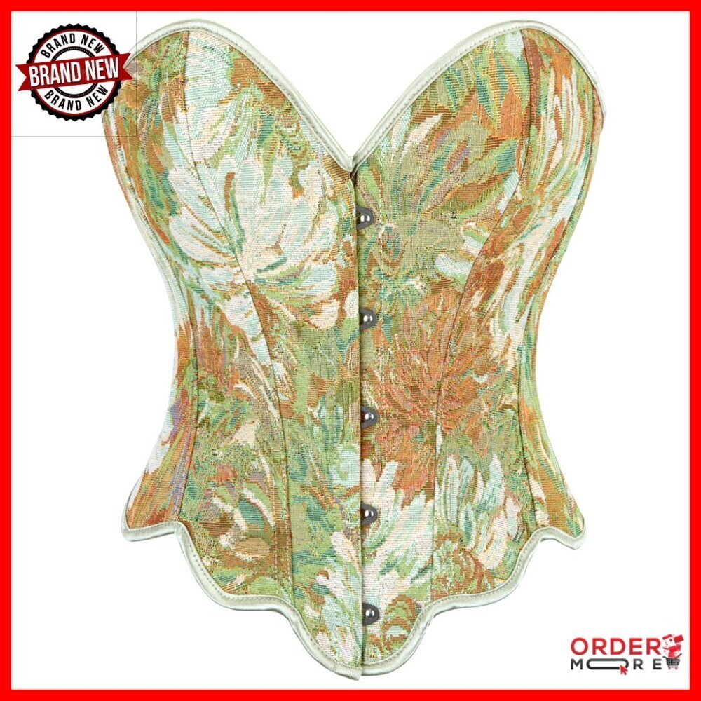 Vintage Corset Bustier Lace Up Boned Shapewear Top Renaissance Elegant Chic